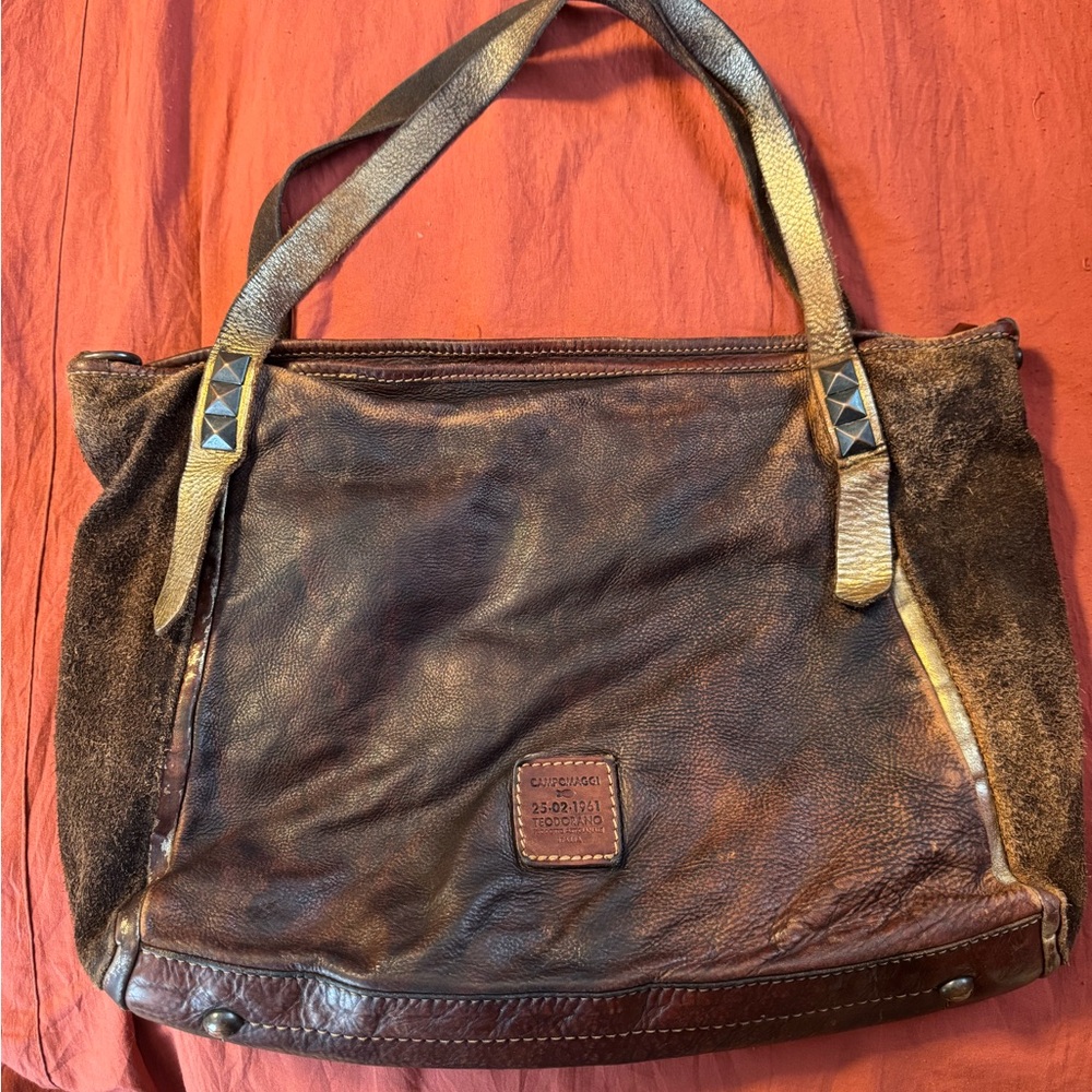 Authentic Campomaggi “Teodorano 1961” leather hobo bag, made in Italy